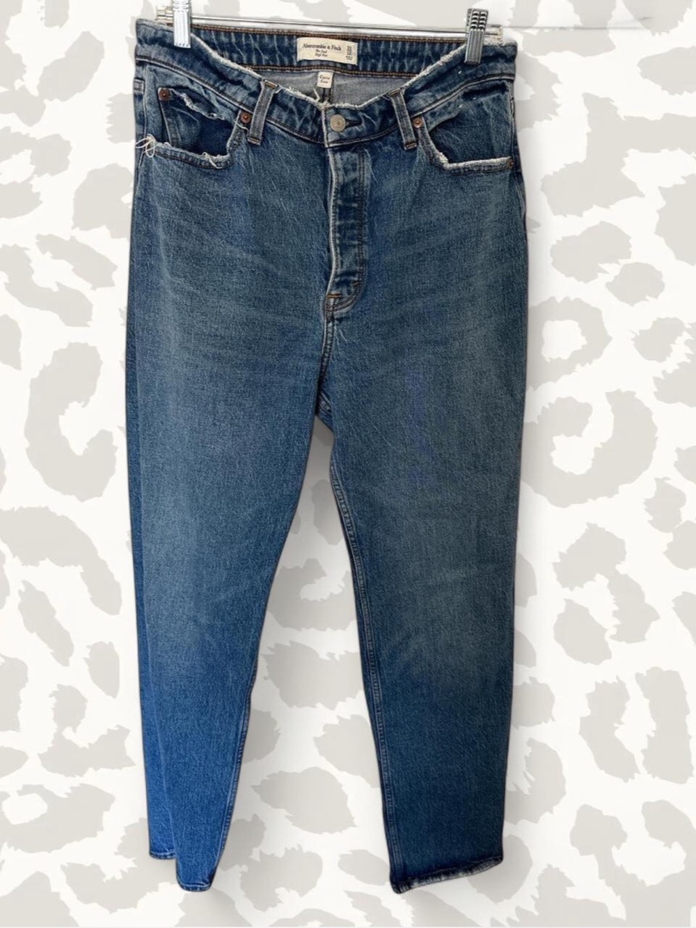 Abercrombie & Fitch Blue Denim High-Rise 'The Dad' Jeans